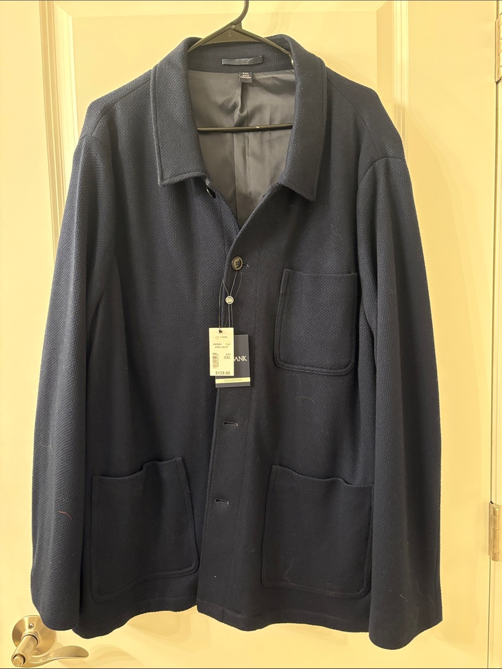Jos. A. Bank Men's Navy Knit Shirt Jacket